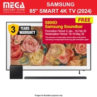 SAMSUNG QA85LS03DAKXXS 85" THE FRAME LS03D QLED 4K SMART TV / Free BrownBezel & WMT | Free S800D Red