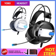YOBO A10 Pro In Gaming Headset Headphones Earphone with Mic for Laptop/PC with LED light