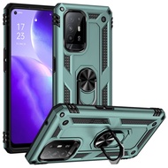 Colorful Case Oppo Reno 5Z 5G Shockproof Cover Reno5 Z 5G Finger Ring Holder Hard PC Phone Case Armo