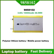 9858102 li-polymer Lithium polymer battery for Mobile power battery  (3.85v 10000mAh 38.5WH)