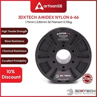3DXTECH AmideX Nylon 6-66 | 1.75 | 1KG | Nylon 6-66 copolymer | Wear Resistance | Bambu Lab AMS |CFS