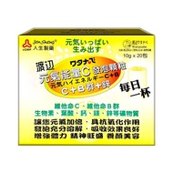 Jen Sheng 人生製藥 渡邊元氣能量C發泡顆粒 C+B群+鋅  10g  20包  1盒