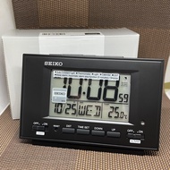 [TimeYourTime] Seiko Clock QHL075K Black Digital Auto Constant Light Alarm Snooze Thermometer Table Clock QHL075KL QHL075