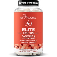 EuElite Caffeine Pill Contains 100mg Caffeine+200mg No Vibration Focusing Energy & Cleaning Puzzle C