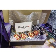 [Genshin Vision giftbox]Game Genshin Impact Vision inazuma/mondstadt/liyue Keychain Luminous 7 Eleme