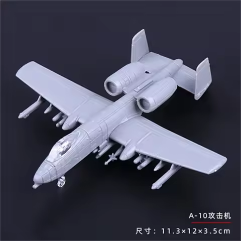 10PCS Mini Puzzle Building Toys US A-10 Attack Aircraft Fighter Assembly Airplane Plastic Military M