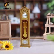 KOZEEY Miniature Floor Clock 1:12 Scale Grandfather Clock Room Scene Decoration