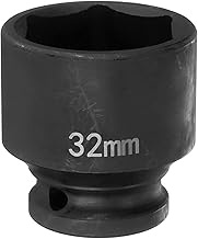 QUARKZMAN 6-Point Impact Screwdriver 32 mm Metric Socket 1/2 Inch Square Drive 1.8 Inch (45 mm) Long