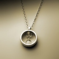 圓環白沙漏項鍊
