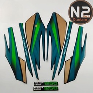 HIJAU Striping HONDA GL MAX 1997 1998 Standard motorcycle body polet list sticker GL max 97 98 green