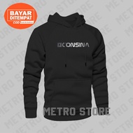 Hoodie Cons Logo Text Silver Print Premium | The Latest Cool Men's Women's Distro Sweater Jacket