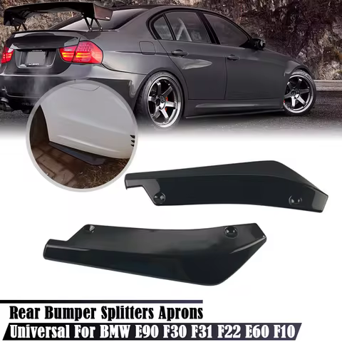 2PCS Car Front Rear Bumper Strip Lip Spoiler Diffuser Splitter Scratch Protector For BMW E46 E90 E91