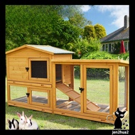 Outdoor Solid Wood Rabbit Cage Sangkar Arnab Reban Ayam Waterproof Cat House Rumah Kucing Chicken Co