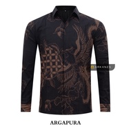 KEMEJA Original Batik Shirt With ARGAPURA Motif, Men's Batik Shirt For Men, Slimfit, Full Layer, Long Sleeve