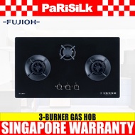 Fujioh FH-GS 5530 SVGL 3 Burner Gas Hob (Toughened Black Glass)