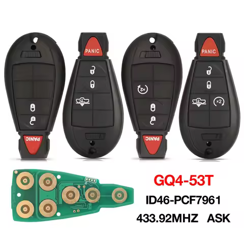 jingyuqin 3/4/5 Buttons GQ4-53T 433.92MHz ID46 PCF7961 Chip ASK Remote Car Key For Dodge RAM RAM 150