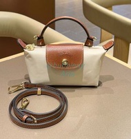 Longchamp 瓏驤 瓏驤mini餃子包單肩手提包紙白色黑色送肩帶