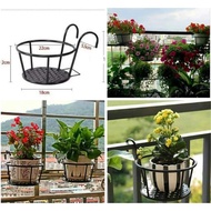 Iron rack for hanging balcony flower pots