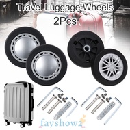 FAYSHOW2 Replace Wheels, Suitcase Parts Axles Replacement Suitcase Wheels, Portable with Screw PU Tr