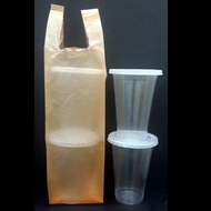 HM Plastic Cup Cawan 7"X16" Disposable Carrier Bag / Plastic for Takeaway Cup / Bag Air (50pcs/pkt)