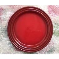 Red Le Creuset Plate Very Beautiful.