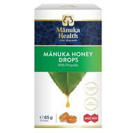 Manuka Honey Drops  Lozenges 65g ลูกอมน้ำผึ้งมานูก้า รสเลมอน/รสขิง-เลมอน/รสแบลคเคอแรนท์/และโพลิส อร่อย ได้ประโยชน์