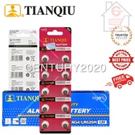 TIANQIU Battery AG4/LR626H/377A 1.5V Alkaline Battery 10pcs