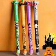 BLACKFUNNY 4pc Cartoon Halloween Limited Erasable Pen High-value Easy-to-rub Gel Pen Student Station
