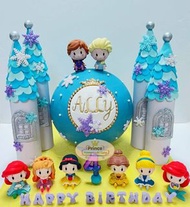 Elsa蛋糕 公主城堡扑扑蛋糕 princess cake 