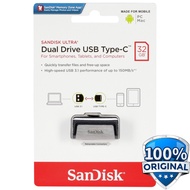 HITAM Dual Drive USB Flashdisk Type C 3.1 Gen1 32GB Black SDDDC2-032G SanDisk Ultra