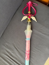 絕版（限量）：chocoolate X 美少女戰士2018月光萬花筒神杖LED透明長雨傘 直遮
