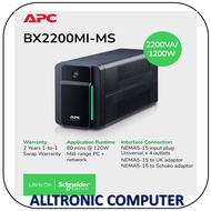 [Get FREE Adaptor] APC BX2200MI-MS  Back-UPS 2200VA, 1200W , 230V, AVR, 4 universal outlets /2YRS Wa