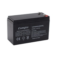 eseegoo 12V 9AH Rechargeable Sealed Lead Acid (SLA) Battery with F2 Terminals Replace 12 Volt 9AH Fi