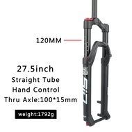 RACEWORK Mountain Bike Air Fork Thru Axle พร้อม Rebound Adjustment MTB Front Suspension 27.5/29er St