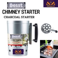 charcoal chimney starter ปล่องจุดถ่านพร้อมด้ามจับ บาร์บีคิวเครื่องมือจุดถ่าน เตาย่างบาร์บีคิว  ปล่องไฟเตาฟืน เตาเผาถ่านสําหรับทําอาหารกลางแจ้ง