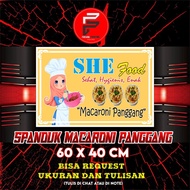 Spanduk / Banner Macaroni Panggang Ukuran 60 x 40 cm