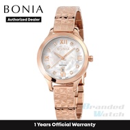 [Official Warranty] Bonia BNB10566-2553 Women's Monogram Elegance 30Mm Stainless Steel Strap Watch