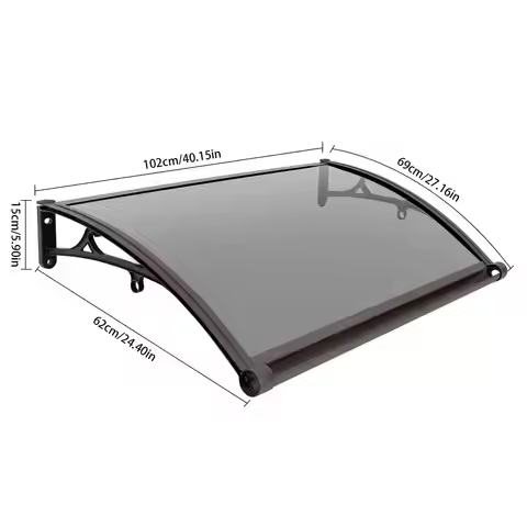 Front Doors/Windows Overhang Awning, Patio Awning Canopy, All-Weather Door Awning With Large Sink -