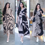 Luna Dress Set hijab Bahan Cradenza Shimmer Silk Premium terbaru lebaran 2024