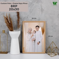 Pine Wood Photo Printing and Frame Package 20x30 CM