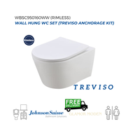 JOHNSON SUISSE WBSC950160WW TREVISO RIMLESS WALL HUNG WC SET
