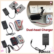 BORAG Dual-head Charger, Universal Overload Protection Lithium Battery Charger, 18/21V/24V Lithium B