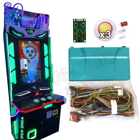 Arcade Lucky Pinball Machine Vertical Screen Kit Ticket Dispense Game Console Coin Operated Bartop P