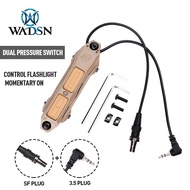 WADSN เพิ่มแรงดันสวิตช์คู่ระยะไกลสำหรับ A2 DBAL PEQ15เลเซอร์ NGAL/M300 M600ไฟฉายกลปุ่ม Wadlight