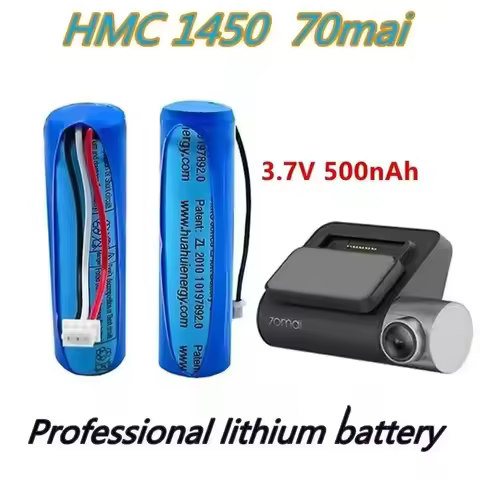 100% original battery, 70mai dash cam A800 hmc1450 backup battery, battery, 3-wire plug, 14x50mm, 3.