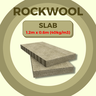 RockWool Slab 1.2m x 0.6m x 50mm [40kg/m3][60kg/m3] Roofing and Wall Heat Insulation Noise Reduction