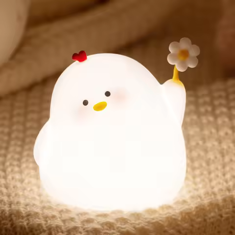 KinYiLO Chicke Cute Night Light for Toddler 1-3, Nightlight for Kids Room/Bedroom/Bedside, Silicone 