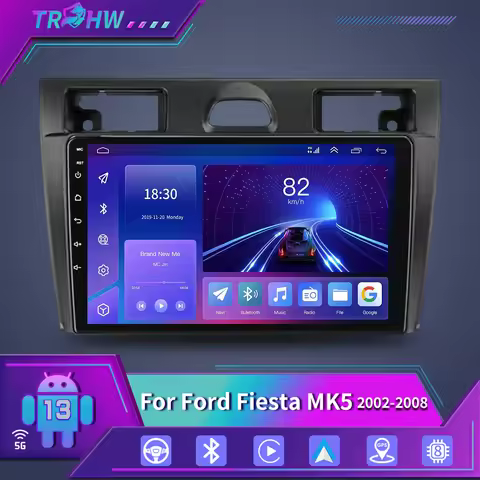 For Ford Fiesta Mk VI 5 Mk5 2002-2008 Multimedia Car radio colling fan split screen WIFI GPS DSP BT 
