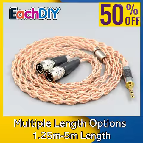 Braided Litz HiFi OFC DIY Earphone Cable For Dan Clark Audio Mr Speakers Ether Alpha Dog Prime Mad D