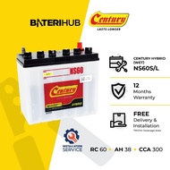 [Installation Provided] Bateri Kereta NS60S NS60L Century Hybrid WET | Car Battery NS60  BateriHub